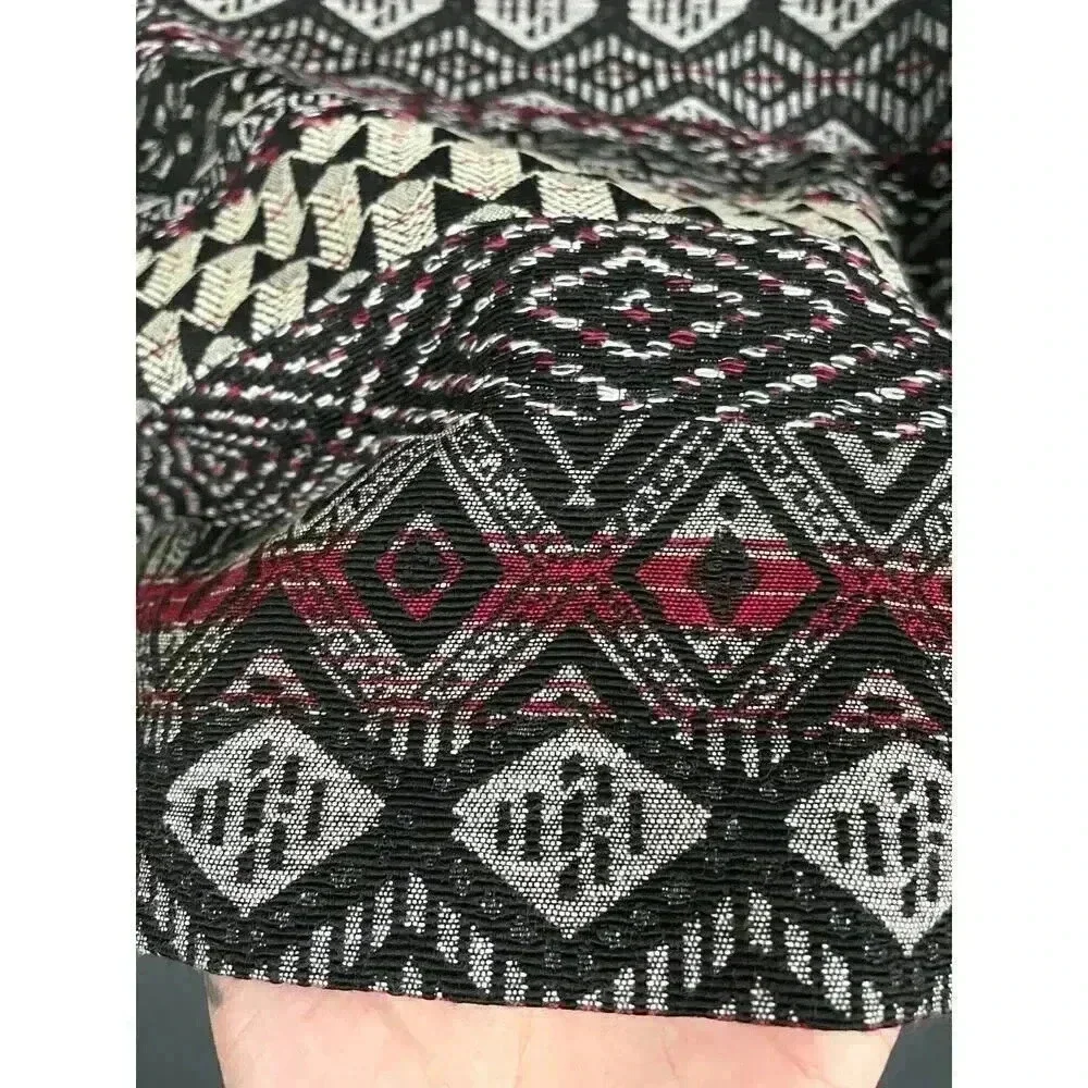 J Jill Lined Skirt MEDIUM Women's Tribal Aztec Pencil‎ Fitted Short Straight